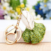 Zinc Alloy Fruit Lemon Car Keychain Diamondencrusted Cartoon Key Chain For Women