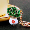 Zinc Alloy Fruit Lemon Car Keychain Diamondencrusted Cartoon Key Chain For Women