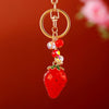 Zinc Alloy Fruit Lemon Car Keychain Diamondencrusted Cartoon Key Chain For Women