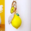Zinc Alloy Fruit Lemon Car Keychain Diamondencrusted Cartoon Key Chain For Women