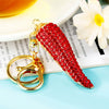 Zinc Alloy Fruit Lemon Car Keychain Diamondencrusted Cartoon Key Chain For Women