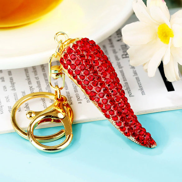 Zinc Alloy Fruit Lemon Car Keychain Diamondencrusted Cartoon Key Chain For Women