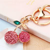 Zinc Alloy Fruit Lemon Car Keychain Diamondencrusted Cartoon Key Chain For Women