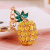 Zinc Alloy Fruit Lemon Car Keychain Diamondencrusted Cartoon Key Chain For Women