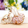 Zinc Alloy Fruit Lemon Car Keychain Diamondencrusted Cartoon Key Chain For Women