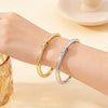 Zinc Alloy Geometric Bracelet With Electroplated Finish Smooth Surface And Minimalist Fashion Jewelry Design