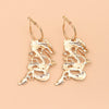 Zinc Alloy Geometric Dragon Motif Earrings With Fine Craftsmanship Light Luxury Fashion Jewelry For Women And Unisex Styling