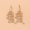 Zinc Alloy Geometric Dragon Motif Earrings With Fine Craftsmanship Light Luxury Fashion Jewelry For Women And Unisex Styling