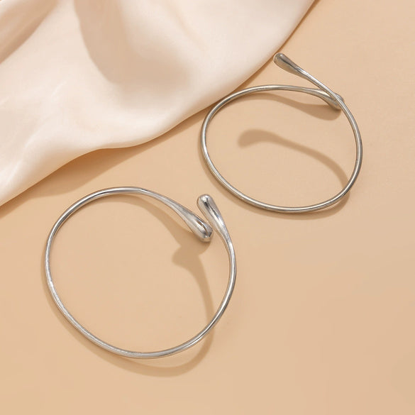 Zinc Alloy Geometric Electroplated Drop Arm Chain Bracelet