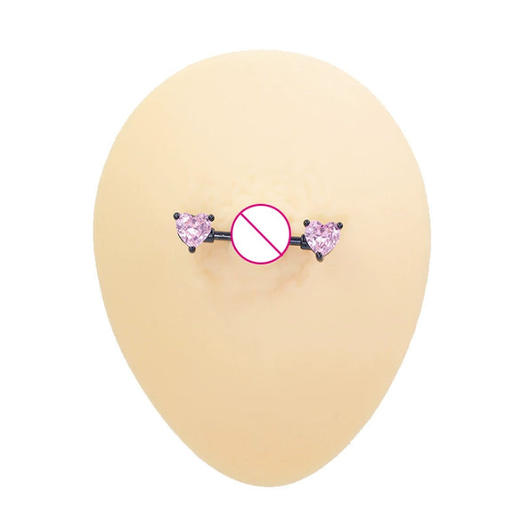 Zinc Alloy Geometric Heartshaped Piercing Jewelry
