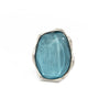 Zinc Alloy Geometric Zircon Ring Water Ripple Statement Jewelry With Polished Plating Unisex Bold Fashion Accessory