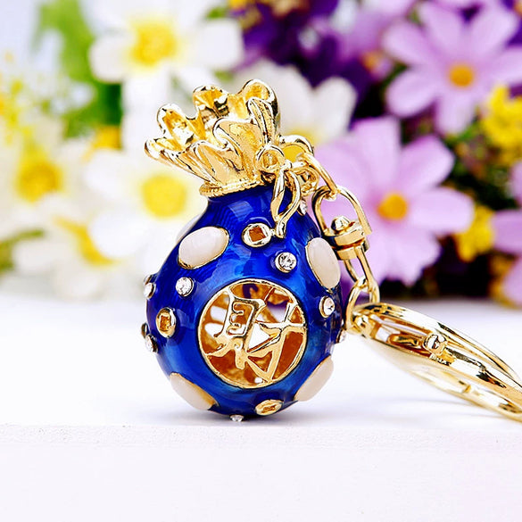 Zinc Alloy God Of Wealth Keychain For Women As Creative Gift