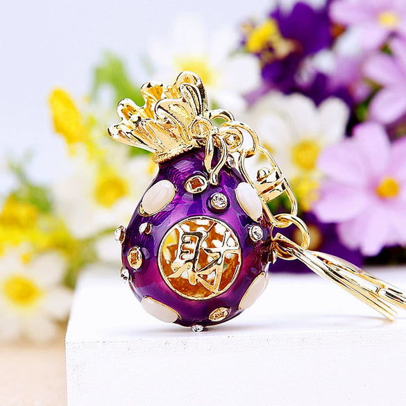 Zinc Alloy God Of Wealth Keychain For Women As Creative Gift