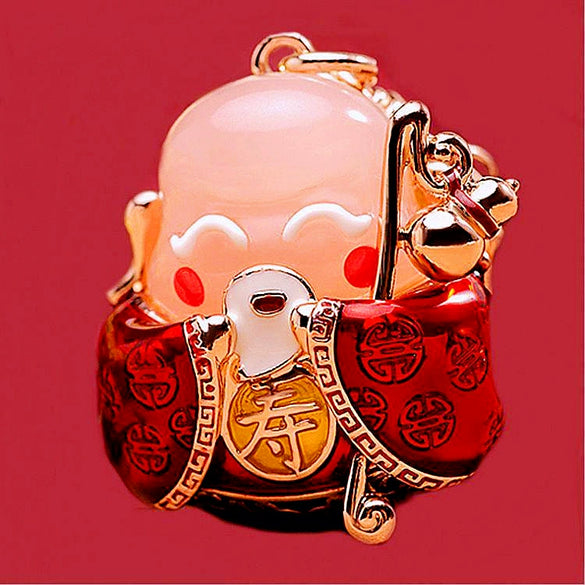 Zinc Alloy God Of Wealth Keychain For Women As Creative Gift