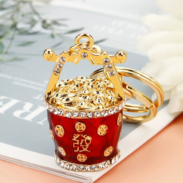 Zinc Alloy God Of Wealth Keychain For Women As Creative Gift