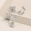 Zinc Alloy Leaf Hoop Earrings With Cut Out Design And Sparkling Zircon Rhinestone Accents For Women And Unisex Styling
