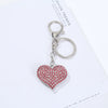 Zinc Alloy Love Heart Keychain With Diamonddecorated Pendant Light Luxury Bag Charm And Decorative Key Ring For Women And Girls