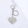 Zinc Alloy Love Heart Keychain With Diamonddecorated Pendant Light Luxury Bag Charm And Decorative Key Ring For Women And Girls