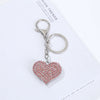 Zinc Alloy Love Heart Keychain With Diamonddecorated Pendant Light Luxury Bag Charm And Decorative Key Ring For Women And Girls