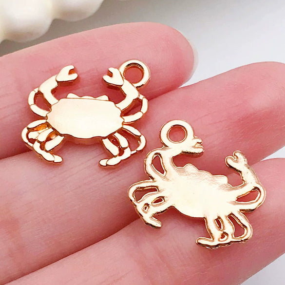Zinc Alloy Marine Animal Starfish Seahorse Pendant Jewelry Material For Diy Bracelet Necklace With Electroplating