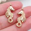 Zinc Alloy Marine Animal Starfish Seahorse Pendant Jewelry Material For Diy Bracelet Necklace With Electroplating