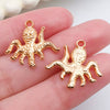 Zinc Alloy Marine Animal Starfish Seahorse Pendant Jewelry Material For Diy Bracelet Necklace With Electroplating