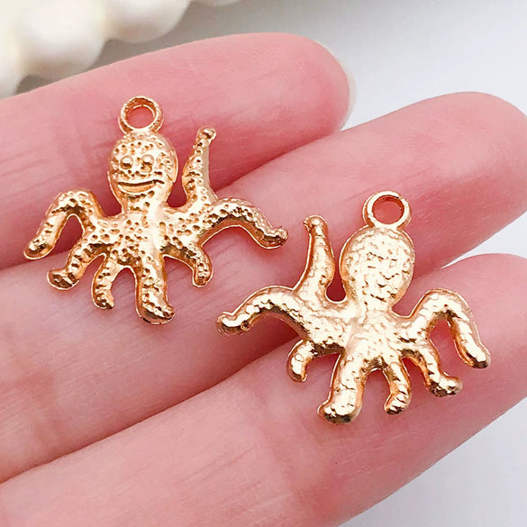 Zinc Alloy Marine Animal Starfish Seahorse Pendant Jewelry Material For Diy Bracelet Necklace With Electroplating