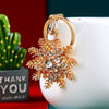 Zinc Alloy Metal Christmas Snowflake Car Keychain With Diamond Embedded For Women's Bag Pendant