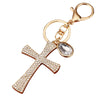 Zinc Alloy Metal Christmas Snowflake Car Keychain With Diamond Embedded For Women's Bag Pendant