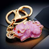 Zinc Alloy Metal Keychain Diamond Collection Bucket Cornucopia Shape For Women As Travel Souvenir Gifts
