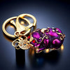 Zinc Alloy Metal Keychain Diamond Collection Bucket Cornucopia Shape For Women As Travel Souvenir Gifts