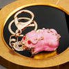 Zinc Alloy Metal Keychain Diamond Collection Bucket Cornucopia Shape For Women As Travel Souvenir Gifts