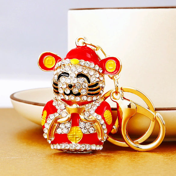 Zinc Alloy Metal Keychain Diamond Collection Bucket Cornucopia Shape For Women As Travel Souvenir Gifts