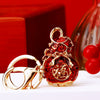 Zinc Alloy Metal Keychain Diamond Collection Bucket Cornucopia Shape For Women As Travel Souvenir Gifts