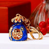 Zinc Alloy Metal Keychain Diamond Collection Bucket Cornucopia Shape For Women As Travel Souvenir Gifts