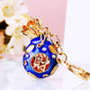 Zinc Alloy Metal Keychain Diamond Collection Bucket Cornucopia Shape For Women As Travel Souvenir Gifts