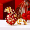 Zinc Alloy Metal Keychain Diamond Collection Bucket Cornucopia Shape For Women As Travel Souvenir Gifts