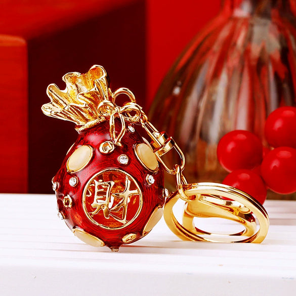 Zinc Alloy Metal Keychain Diamond Collection Bucket Cornucopia Shape For Women As Travel Souvenir Gifts