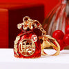 Zinc Alloy Metal Keychain Diamond Collection Bucket Cornucopia Shape For Women As Travel Souvenir Gifts