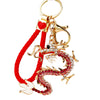 Zinc Alloy Rhinestone Zodiac Dragon Keychain For Women's Bag Pendant