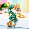 Zinc Alloy Rhinestone Zodiac Dragon Keychain For Women's Bag Pendant