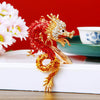 Zinc Alloy Rhinestone Zodiac Dragon Keychain For Women's Bag Pendant