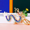 Zinc Alloy Rhinestone Zodiac Dragon Keychain For Women's Bag Pendant