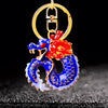 Zinc Alloy Rhinestone Zodiac Dragon Keychain For Women's Bag Pendant