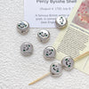 Zinc Alloy Smiley Irregular Round Beaded Diy Handmade Bracelet Necklace Mobile Phone Chain Accessories With Lines Pattern And Electroplating Treatment
