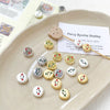 Zinc Alloy Smiley Irregular Round Beaded Diy Handmade Bracelet Necklace Mobile Phone Chain Accessories With Lines Pattern And Electroplating Treatment