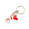 Zinc Alloy Snowman Keychain Pendant Cartoon Christmas Bag Charm And Mobile Phone Accessory With Modern Minimalist Key Ring