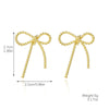 Zinc Alloy Stainless Steel Bow Geometric Electroplating Women's Earrings