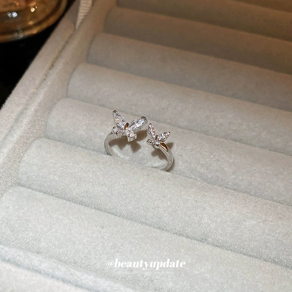 Zircon Animal Zodiac Inlaid Open Ring For Women Light Luxury Niche Fashion