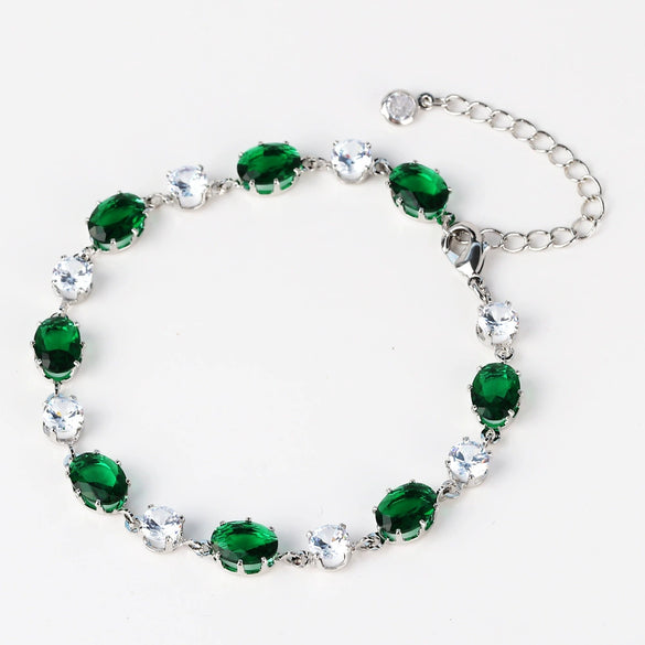 Zircon Bracelet Light Luxury Fashion New Style Real Gold Electroplated Inlay Design